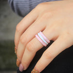 Light Pink Geo Stackable Silicone Ring