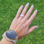 Coral Geo Stackable Silicone Ring