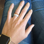 Twisted Pearl White Stackable Silicone Ring - Wild Tribe