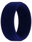 Men's Navy Blue Arrow Silicone Ring - Wild Tribe