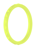 Diamond Cut Neon Yellow Stackable Silicone Ring - Wild Tribe