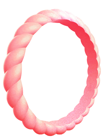 Twisted Pearl Pink Stackable Silicone Ring - Wild Tribe