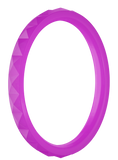 Diamond Cut Neon Purple Stackable Silicone Ring - Wild Tribe