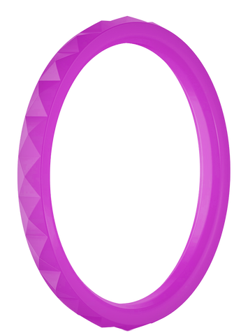 Diamond Cut Neon Purple Stackable Silicone Ring - Wild Tribe