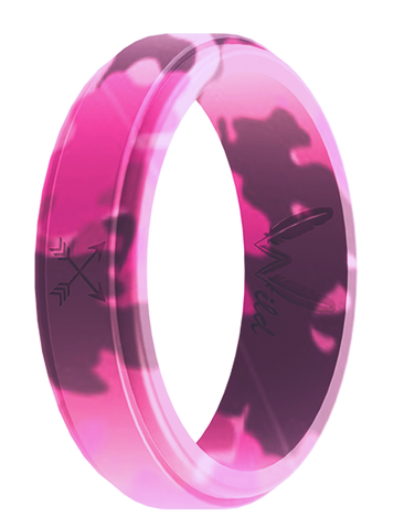 Woman's Pink Camo Arrow Silicone Ring - Wild Tribe