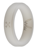 Woman's Pearl White Arrow Silicone Ring - Wild Tribe
