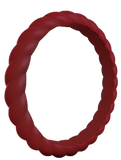 Twisted Red Stackable Silicone Ring - Wild Tribe